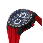 G5 Delta - Black-Red Automatic Titanium Swiss Sport Chrono Watch (Black PVD Coating)