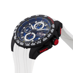 G5 Delta - Black-White Automatic Titanium Swiss Sport Chrono Watch (Black PVD Coating)