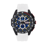 G5 Delta - Black-White Automatic Titanium Swiss Sport Chrono Watch (Black PVD Coating)