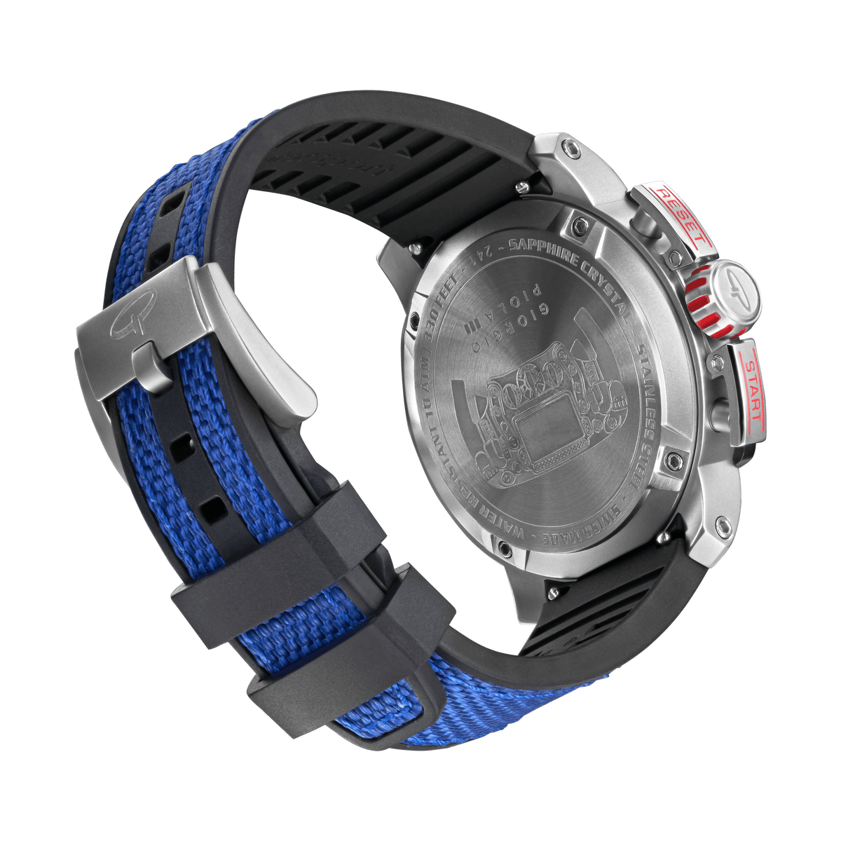 Torque Blue Luxury Stainless Steel Watch with Swiss Movement