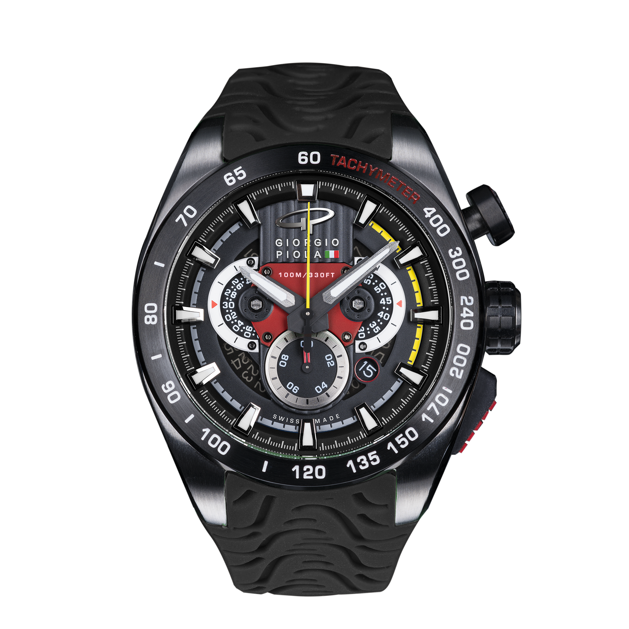 SHIFT Black Chrono Sport Watch Titanium Case Sapphire Glass and SHIFT Black Chrono Sport Watch Titanium Case Sapphire Glass and