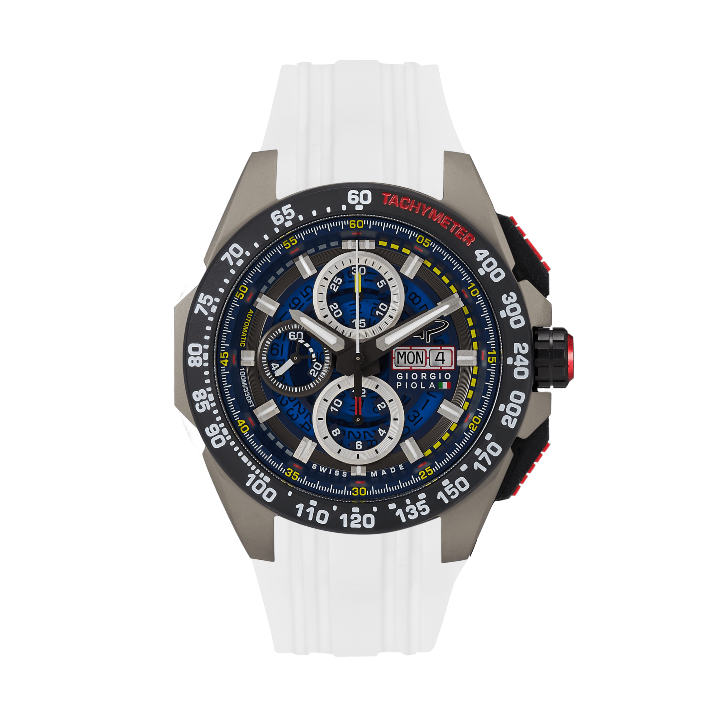 G5 Delta - Black-White Automatic Titanium Swiss Sport Chrono Watch
