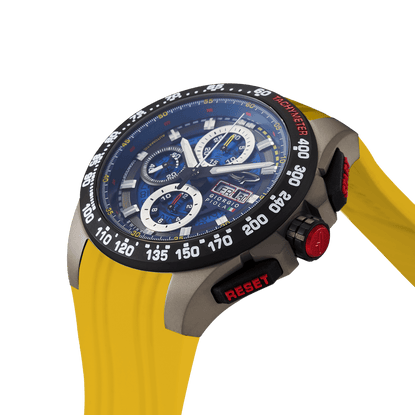 G5 Delta - Black-Yellow Automatic Titanium Swiss Sport Chrono Watch - Motorsport Watches