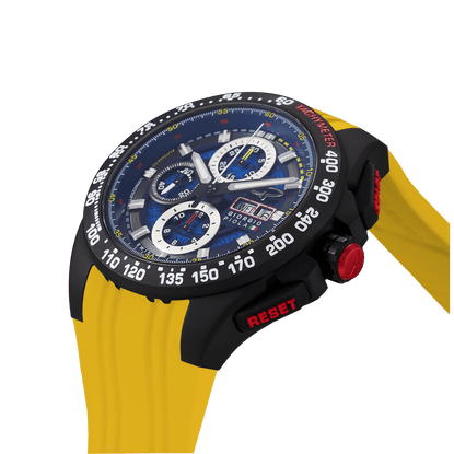 G5 Delta - Black-Yellow Automatic Titanium Swiss Sport Chrono Watch (Black PVD Coating) - Motorsport Watches