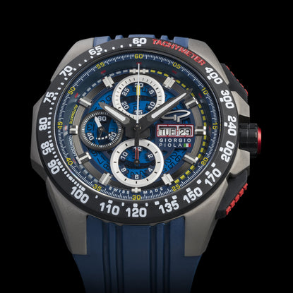 G5 Delta - Blue Automatic Titanium Swiss Sport Chrono Watch - Motorsport Watches