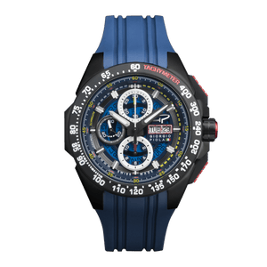 G5 Delta - Blue Automatic Titanium Swiss Sport Chrono Watch (Black PVD Coating)