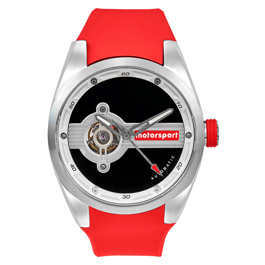 Stainless Steel Automatic Men's Racing Watch - Motorsport Speedster Black