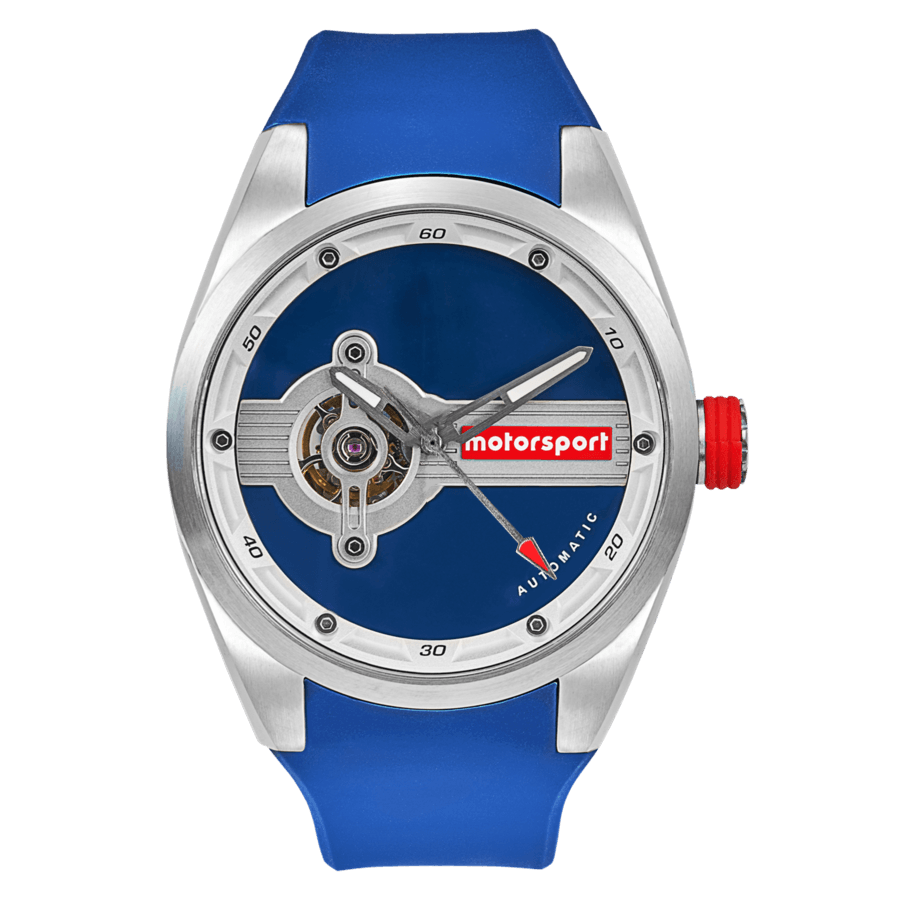 Stainless Steel Automatic Men's Racing Watch - Motorsport Speedster Blue