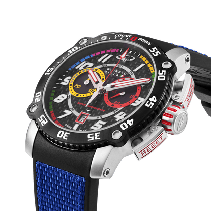 Torque - Blue Stainless Steel Swiss Sport Chrono Watch - Motorsport Watches